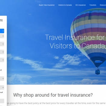 BestQuote Travel Insurance Homepage